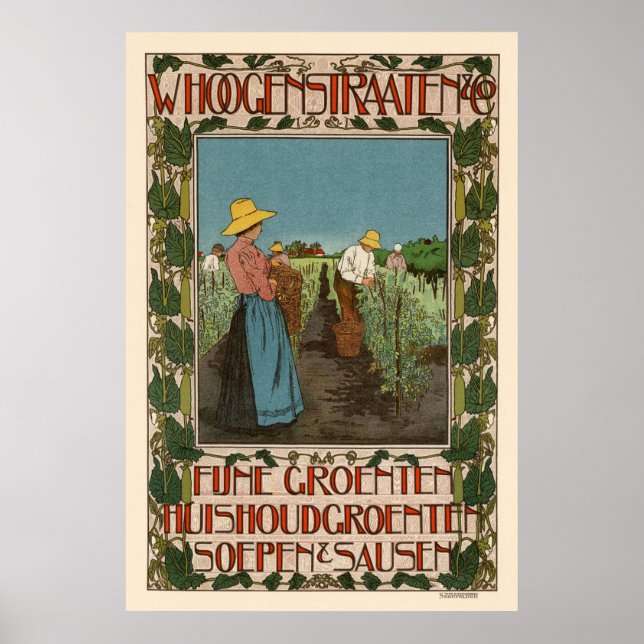 French Vegetable Ad Vintage Poster (Front)