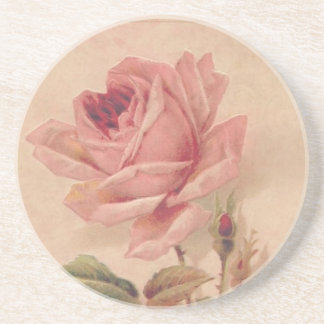 French Victorian Pink Rose Coaster