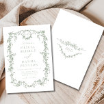 French Victorian Sage Green Wedding Monogram Invitation<br><div class="desc">Invite your guests in timeless style with this French Victorian Sage Green Wedding Monogram Invitation. Featuring ornate vintage flourishes, a refined monogram, and soft sage green tones, this design exudes old-world romance and sophistication. Perfect for elegant weddings, historic venues, or garden ceremonies, it combines classic French charm with modern personalisation....</div>