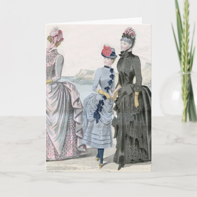 French Victorian Women Greeting Card (Front)
