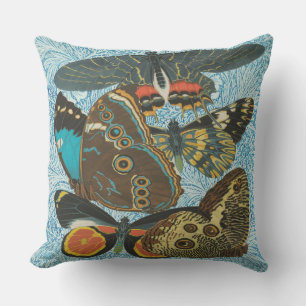 French Vintage Butterflies Illustration-2 Cushion