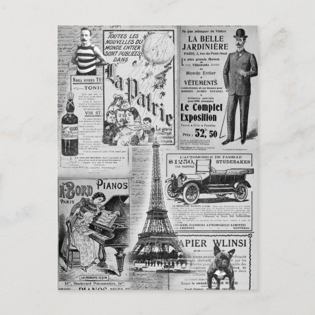 French Vintage Eiffel Postcard (Front)