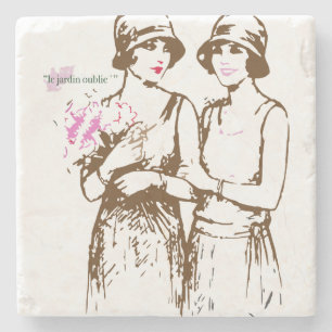 French, vintage floral, 1920s style Coaster
