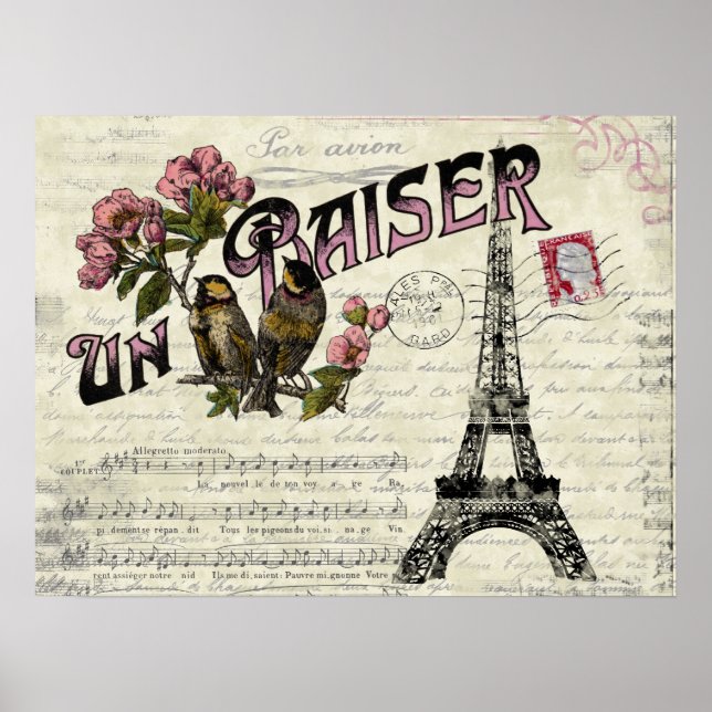 French Vintage Love  Poster (Front)