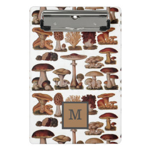 french vintage mushroom woodland botanical mini clipboard