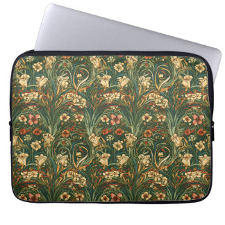French, vintage, nouveau inspired wildflowers (2) laptop sleeve
