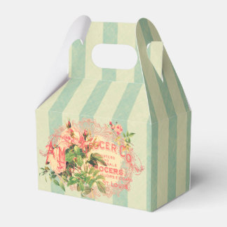 French Vintage, Pink and Advertising Postcard Favour Box