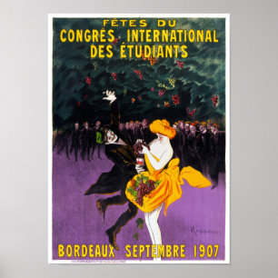 French Vintage Poster 1907 Restored