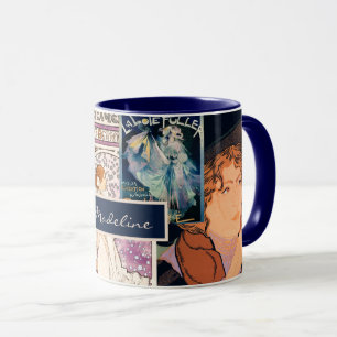 French Vintage Poster Art Collage Personalised Mug