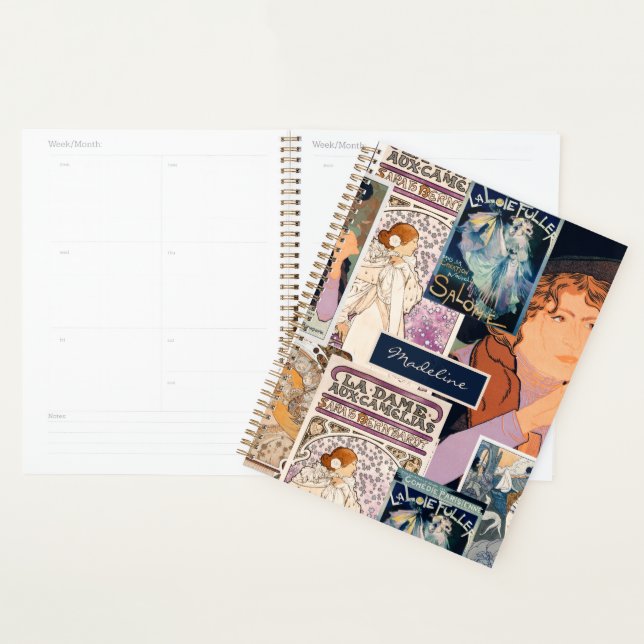 French Vintage Poster Art Collage Personalised Planner (Display)
