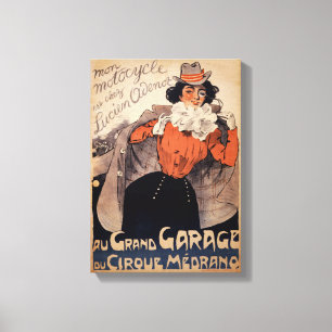 French Vintage Poster ca. 1890 Restored Canvas Print