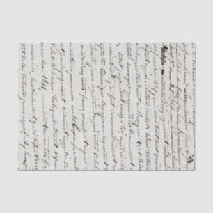 French Vintage Script Ink Blot Tissue Paper