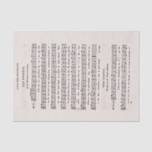 French Vintage Sheet Music The Birds Decoupage