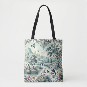 French vintage  toile tote bag