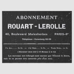 French Vintage Typography Black Speckled Decoupage Tissue Paper