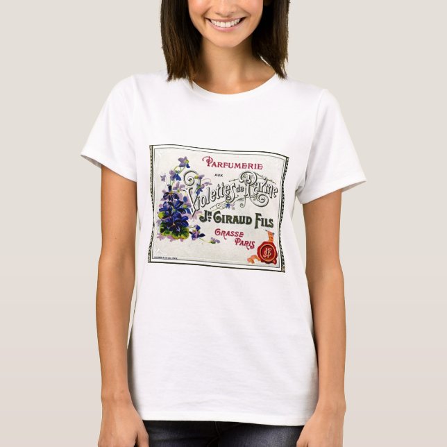 French Violette Perfume Label T-Shirt (Front)