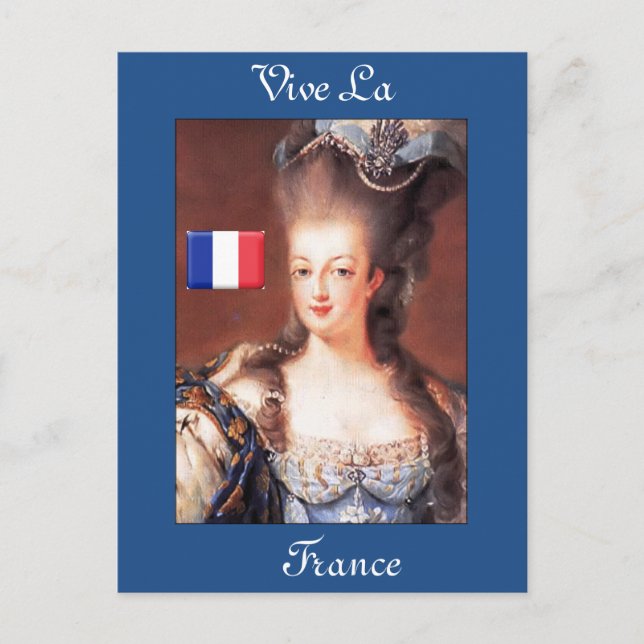 French Vive La France Marie Antoinette Postcard (Front)