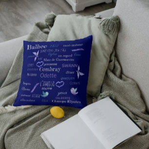 French vocabulary of Proust  - chalkboard Cushion