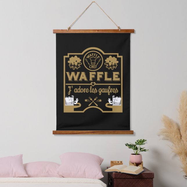 French Waffles Hanging Tapestry (Bedroom)