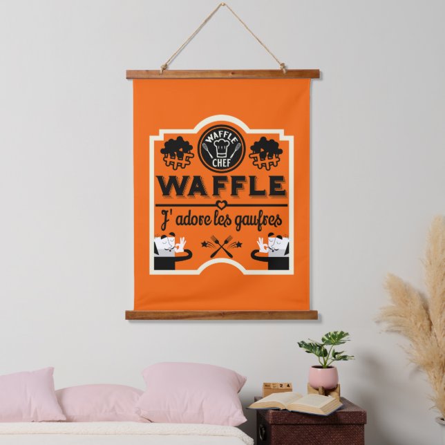 French Waffles Hanging Tapestry (Bedroom)