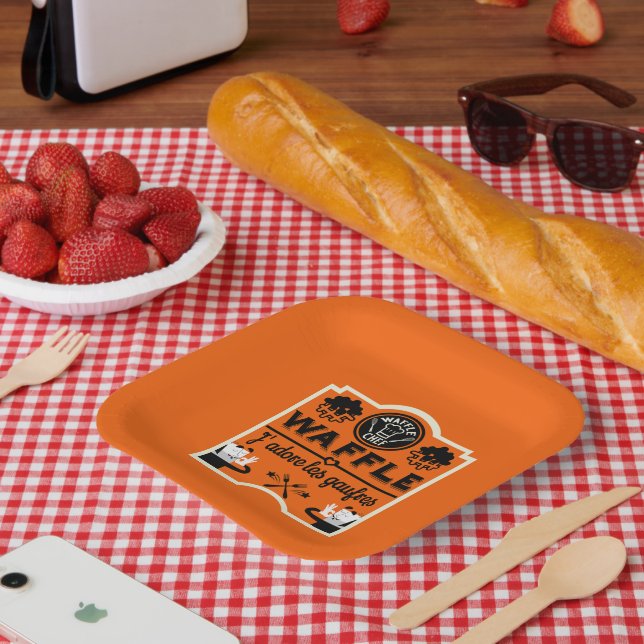 French Waffles Paper Plate (Picnic)