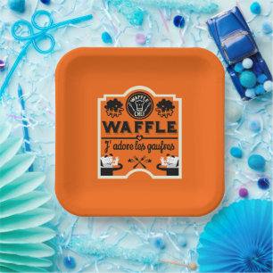 French Waffles Paper Plate