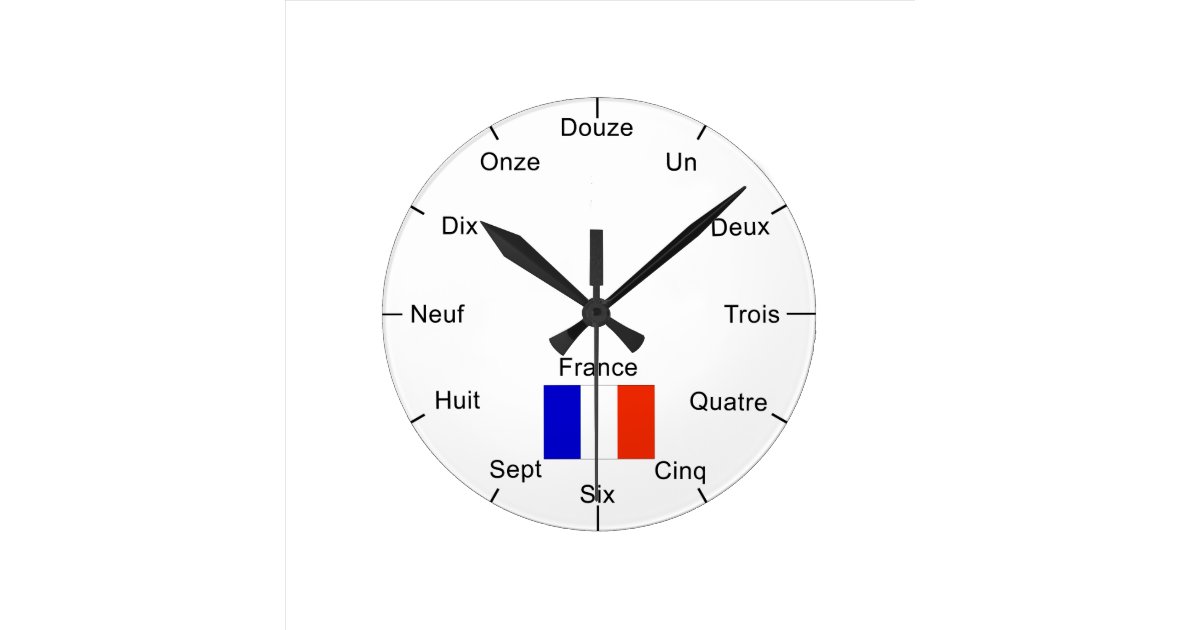 French Wall Clock Zazzle.co.uk