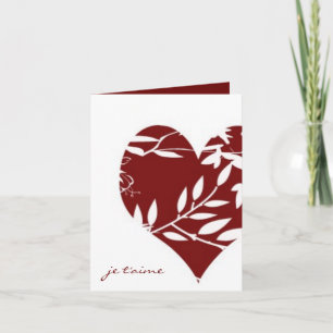 French Web Valentine-I Love You (Informal) Holiday Card