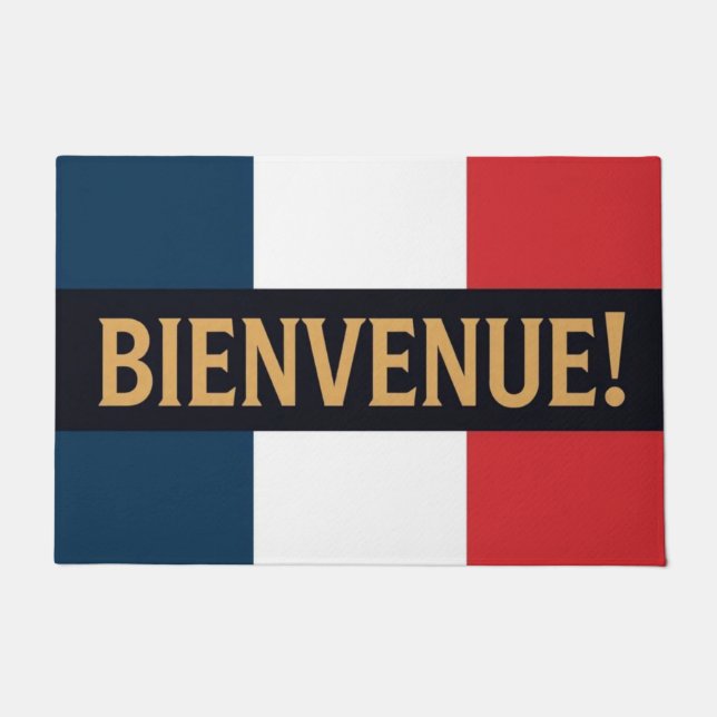French Welcome  Doormat (Front)