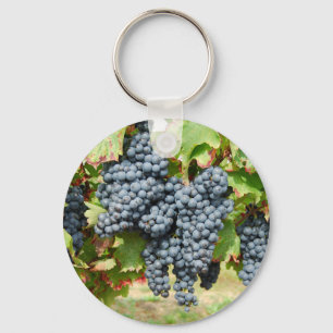 French Wine Grapes Key Ring