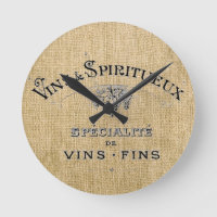 French Wine on Burlap