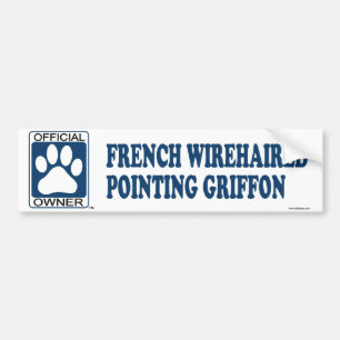 French Wirehaired Pointing Griffon Blue Bumper Sticker