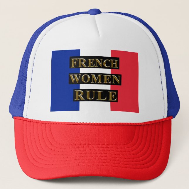 FRENCH WOMEN RULE TRUCKER HAT (Front)