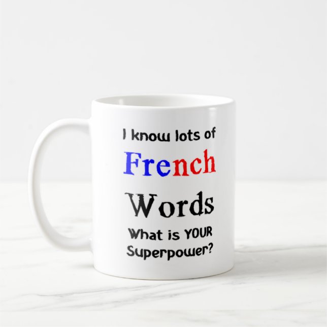 french words coffee mug (Left)