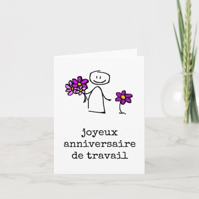FRENCH, Work Anniversary Card (Front)