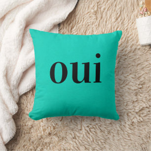 French Yes or No Cushion