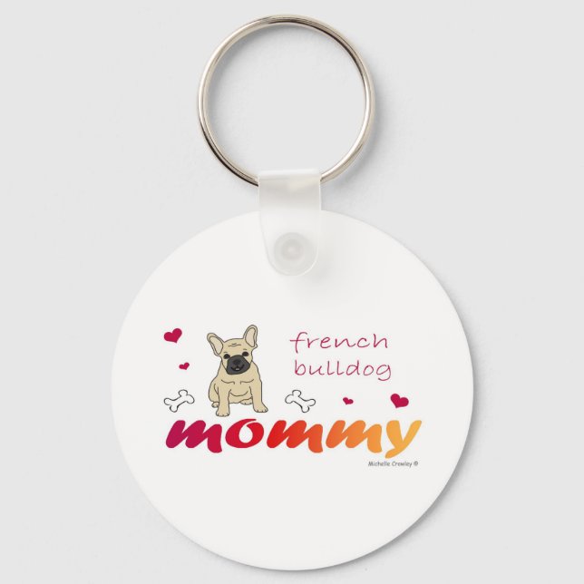 FrenchBulldogFawnMommy Key Ring (Front)