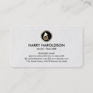 FrenchHorn Icon Music Teacher Premium BusinessCard Business Card