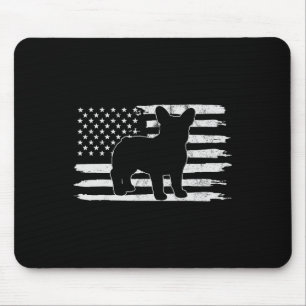 Frenchie 4th Of July French Usa Flag Gift Mouse Mat