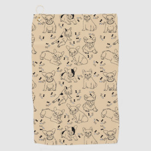 Frenchie and Bones Golf Towel