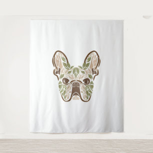 Frenchie art tapestry