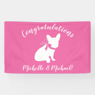 Frenchie Baby Shower French Bulldog Pink Banner