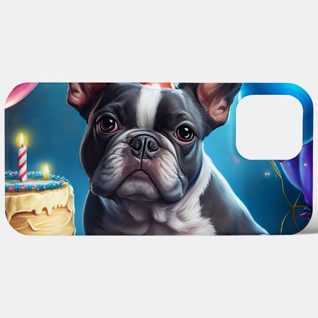Frenchie Birthday Bash: A Cute French Bulldog Case-Mate iPhone Case (Back (Horizontal))