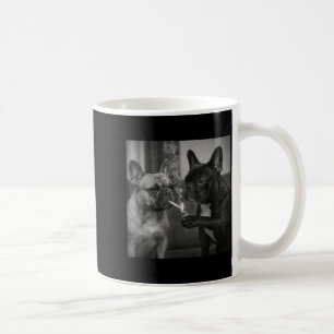 Frenchie Buddies Funny French Bulldog Smoking Coffee Mug