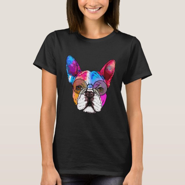 Frenchie Bulldog Cute French Bulldog Dog Design T-Shirt (Front)
