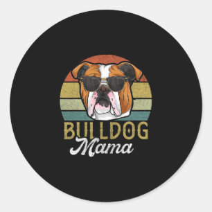 Frenchie Bulldog Mama Dog Mum Classic Round Sticker