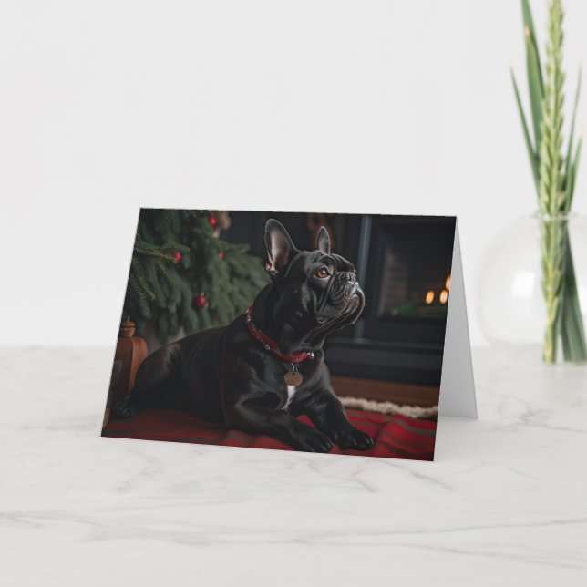 Frenchie Christmas Card (Front)