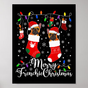 Frenchie Christmas French Bulldog Xmas Party 1 Poster