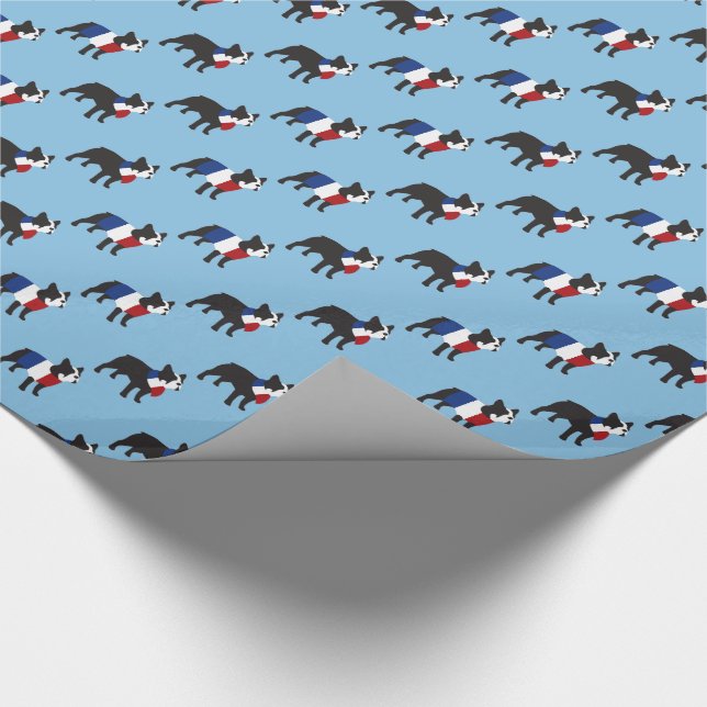 Frenchie cute bulldog wrapping paper (Corner)
