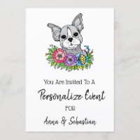 *~* Frenchie Cute French Bulldog Event Invitation